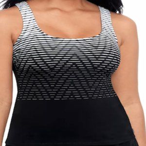 REEBOK Swim Mirage Effect Printed Tankini Top